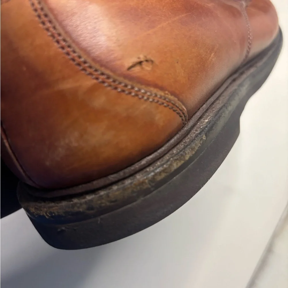 Allen Edmonds Mens Brown Leather Split Toe Oxford Dress Shoes Size 8.5